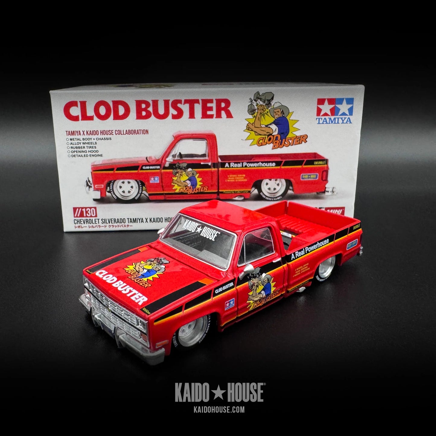 Mini GT x Kaido House No.130 Chevrolet Silverado TAMIYA x KAIDO HOUSE "CLOD BUSTER"