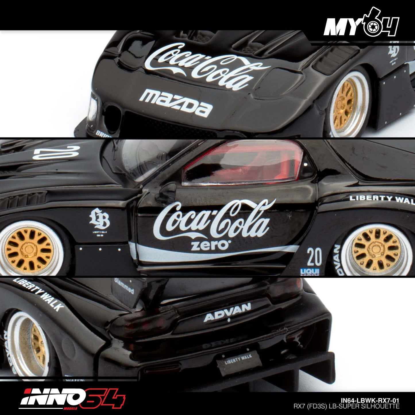 INNO64 - MAZDA RX7 (FD3S) LB-SUPER SILHOUETTE - Black