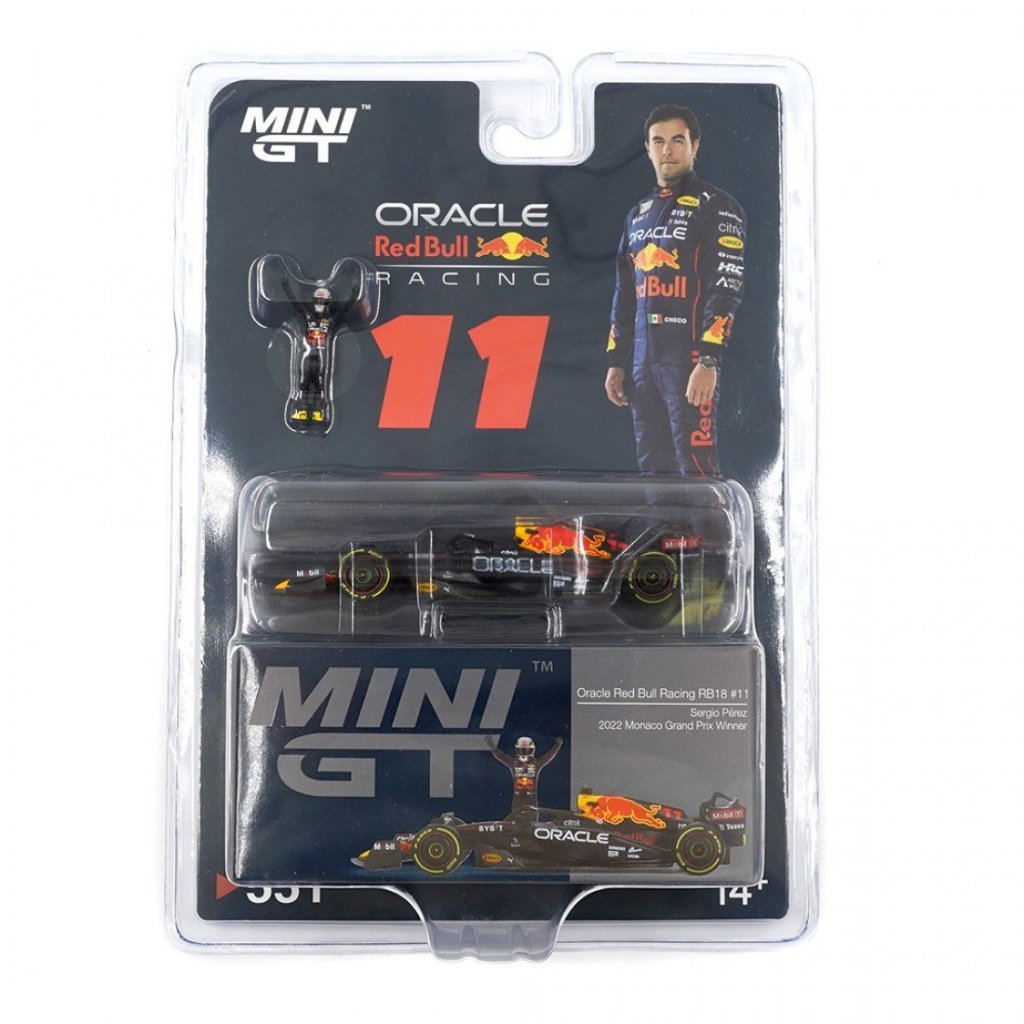 MINI GT 551 - Oracle Red Bull Racing RB18 #11 Sergio Pérez 2022 Monaco Grix Winner