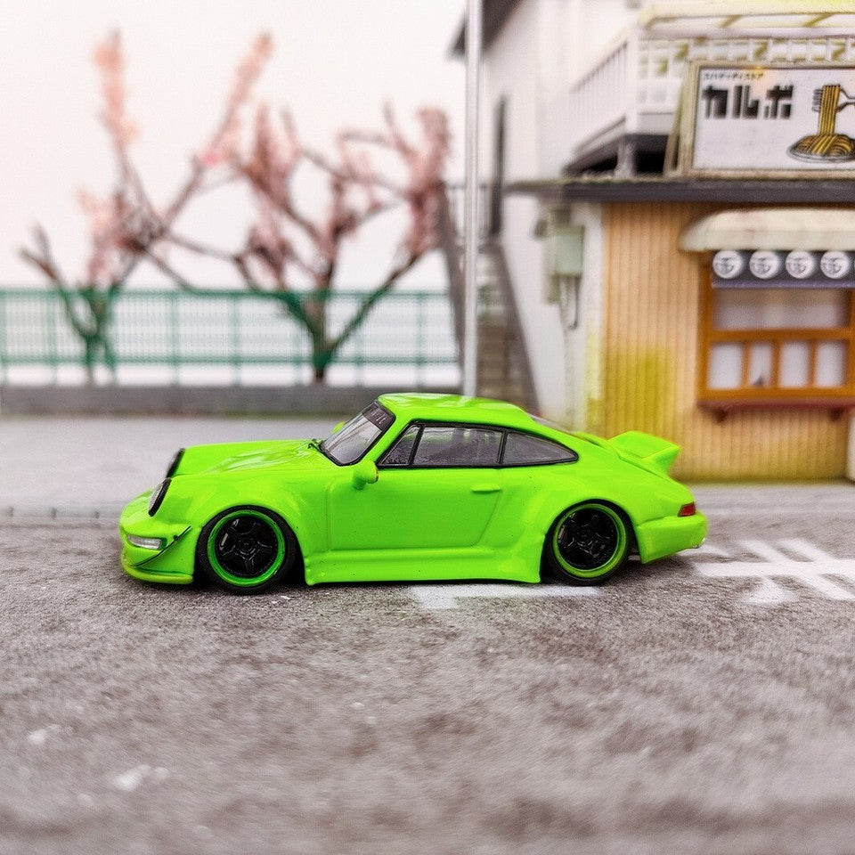 Flame Model - Porsche 964 RWB verde