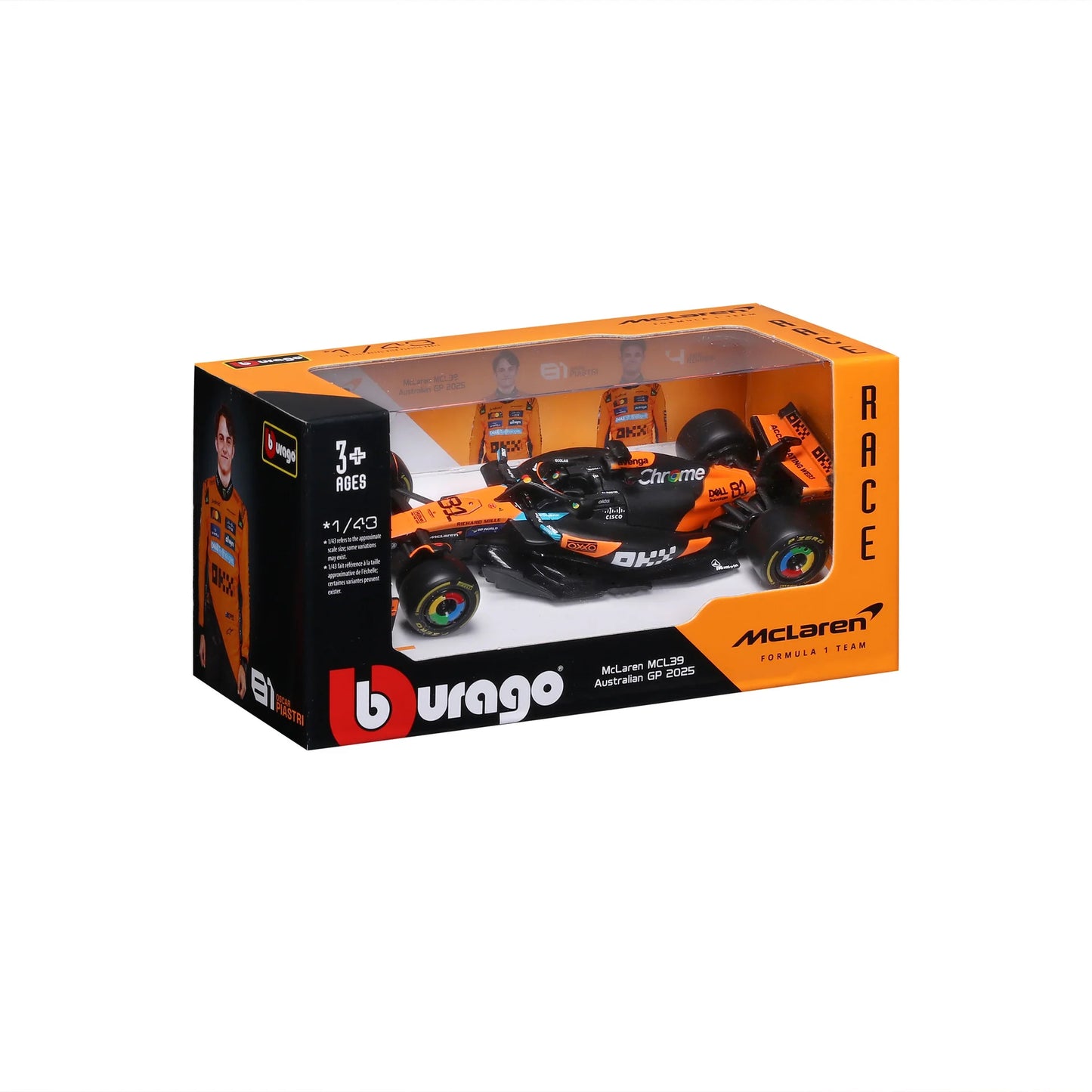 BBURAGO F1 McLaren F1 MCL39 2025 #81 Oscar Piastri 1/43