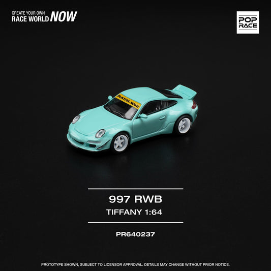Pop Race 1:64 Porsche 997 RWB Light Blue #237
