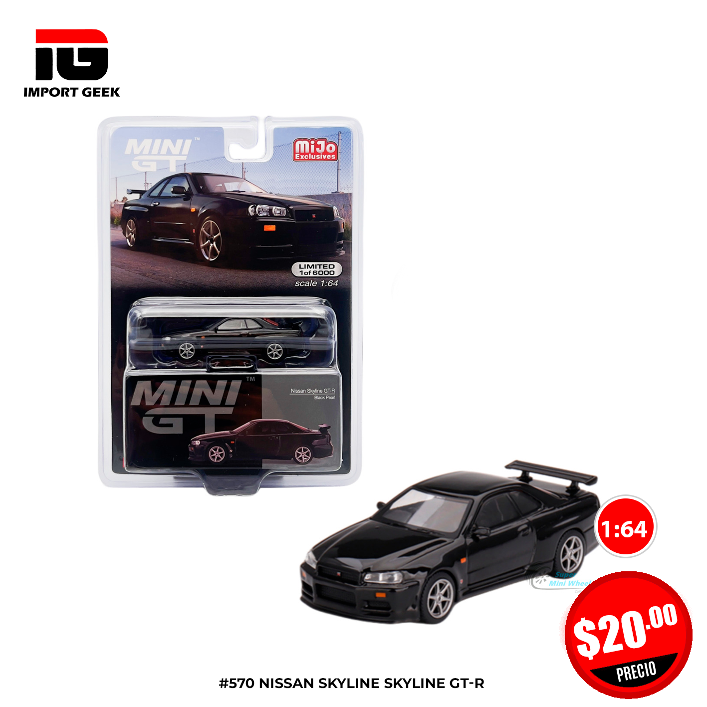 #570 Nissan Skyline GT-R (R34) V-Spec Black Pearl