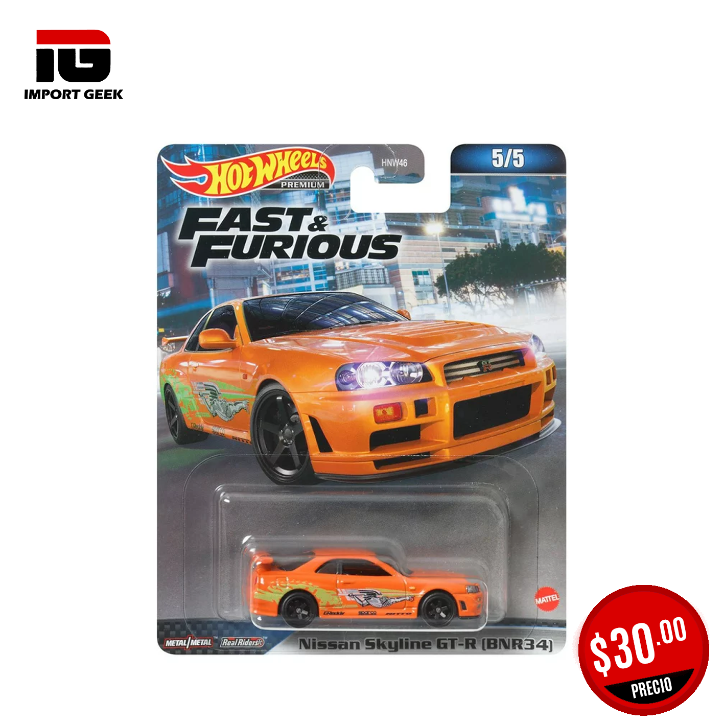 Nissan Skyline GT-R R34 Hot Wheels Premium