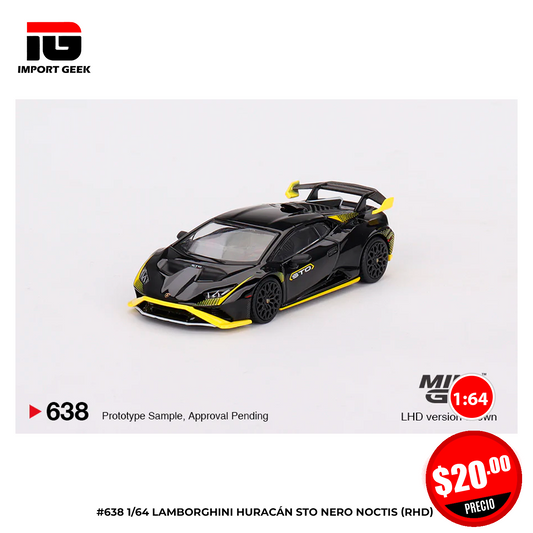 #638 1/64 Lamborghini Huracán STO Nero Noctis (RHD)