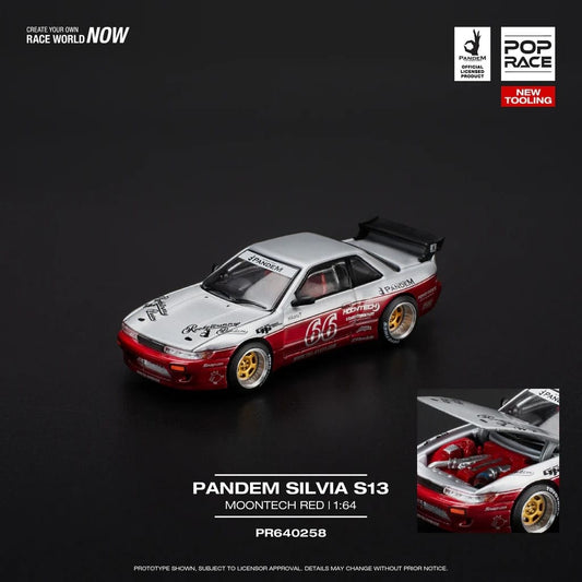 Pop Race 1:64 Pandem Nissan Silvia S13 Moontech #258