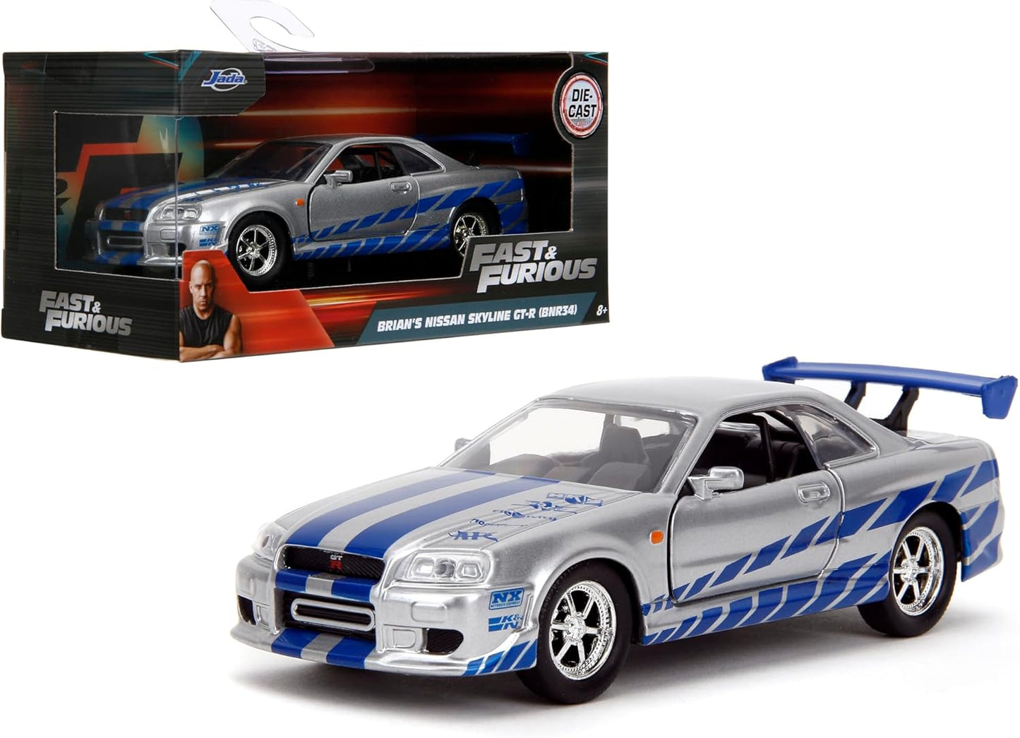 JADA - BRIANS NISSAN SKYLINE GT-R R34 1/24