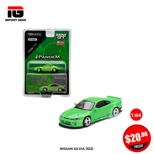 Mini GT #500 Nissan Silvia Rocket Bunny Pandem (S15) Green