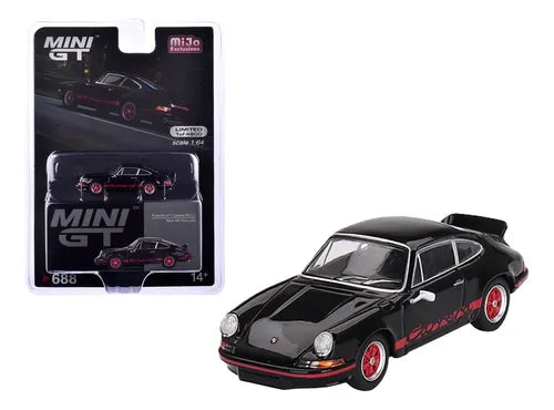 Mini Gt Porsche 911 Carrera Rs 2.7 Black W/ Red Livery #688