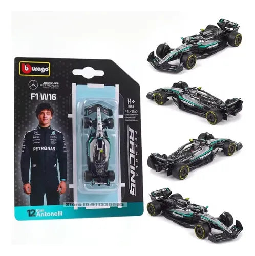 Bburago 1:64 F1 2025 Mercedes AMG F1 W16 #12 Kimi Antonelli