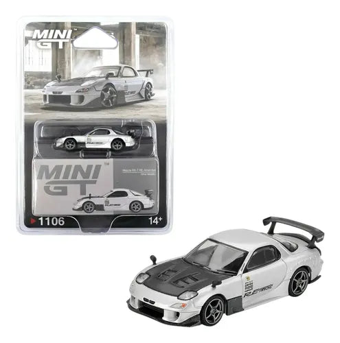Mini Gt Mazda Rx-7 Re-amemiya #1106 Silver Metallic