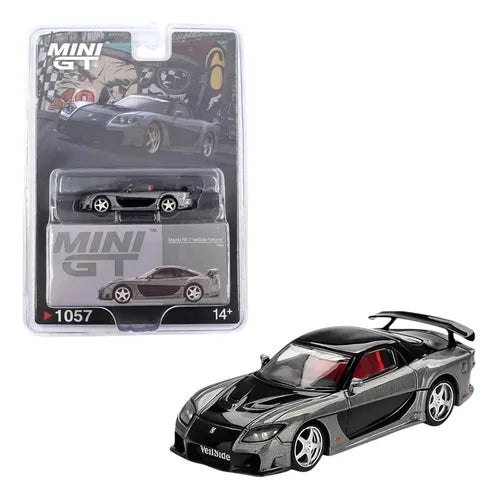 Mini Gt Mazda Rx-7 #1057 Veilside Fortune7 Grey 1:64 Gris Oscuro