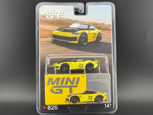 Mini GT Nissan Z LB☆NATION WORKS Ikazuchi Yellow (826)