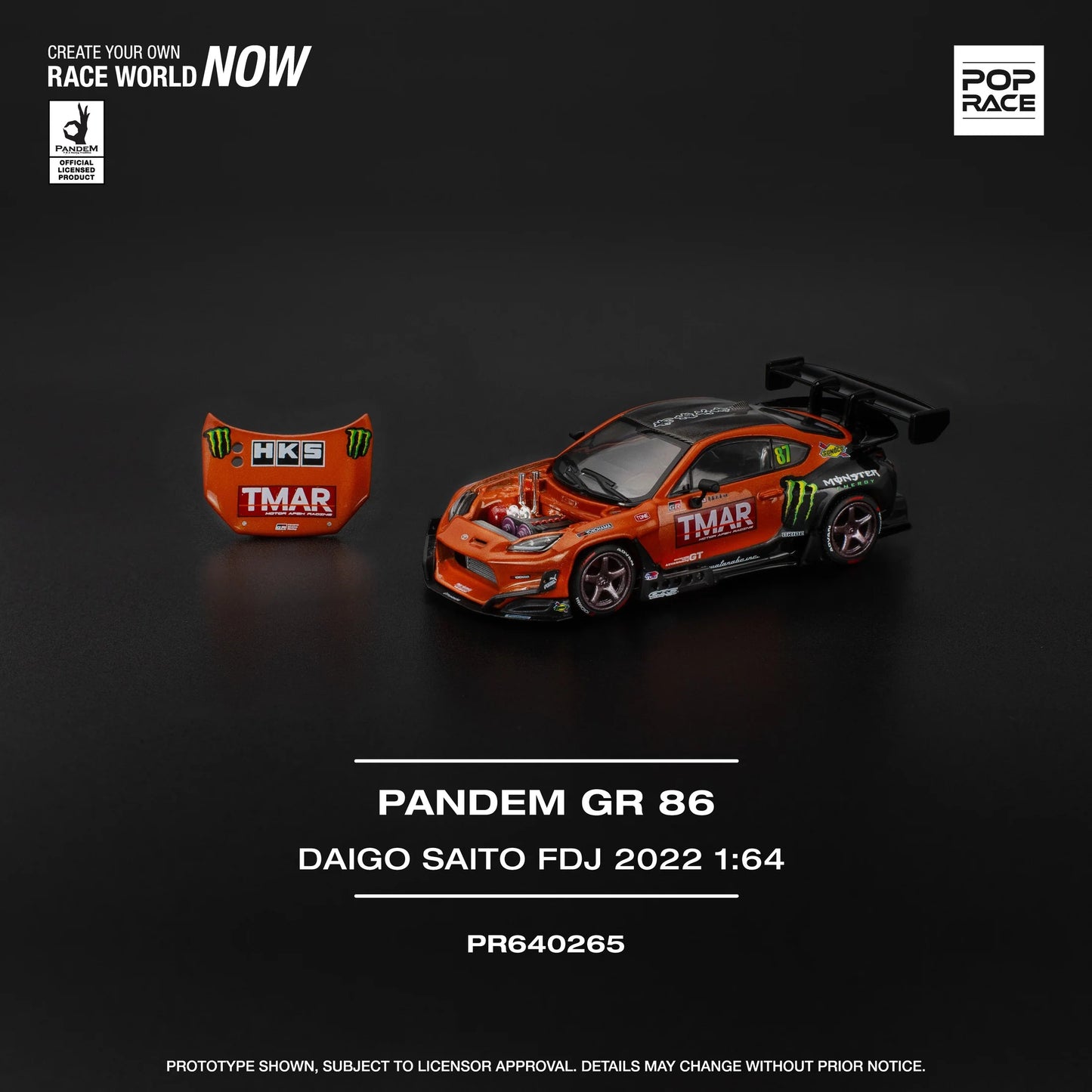POP RACE PR64-265 - TOYOTA PANDEM GR86