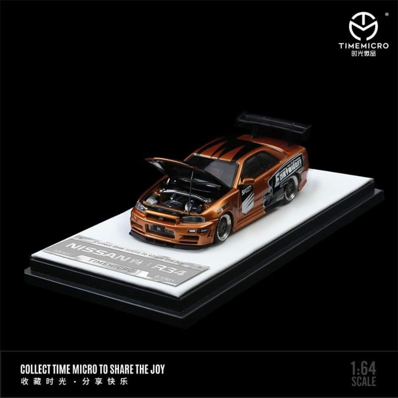 TIME MICRO - GT-R R34 Gold / Orange