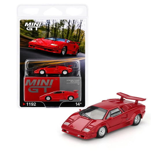 MINI GT 1:64 (Blister Pack) Lamborghini Countach 25th Anniversary Red