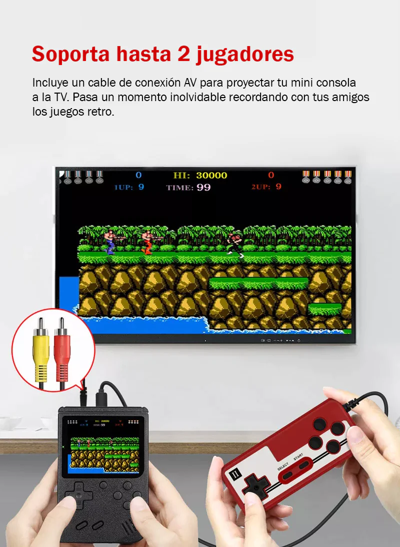 MINI CONSOLA RETRO SUP PORTABLE 400 JUEGOS
