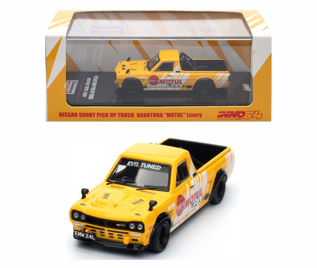 INNO64 - NISSAN SUNNY PICK UP TRUCK HAKOTORA MOTUL LIVERY