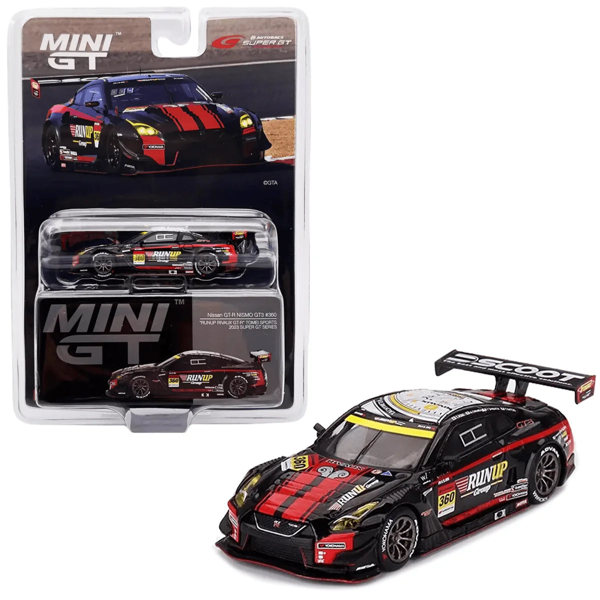 MINI GT 754 - Nissan GT-R NISMO GT3 #360 “RUNUP RIVAUX GT-R”