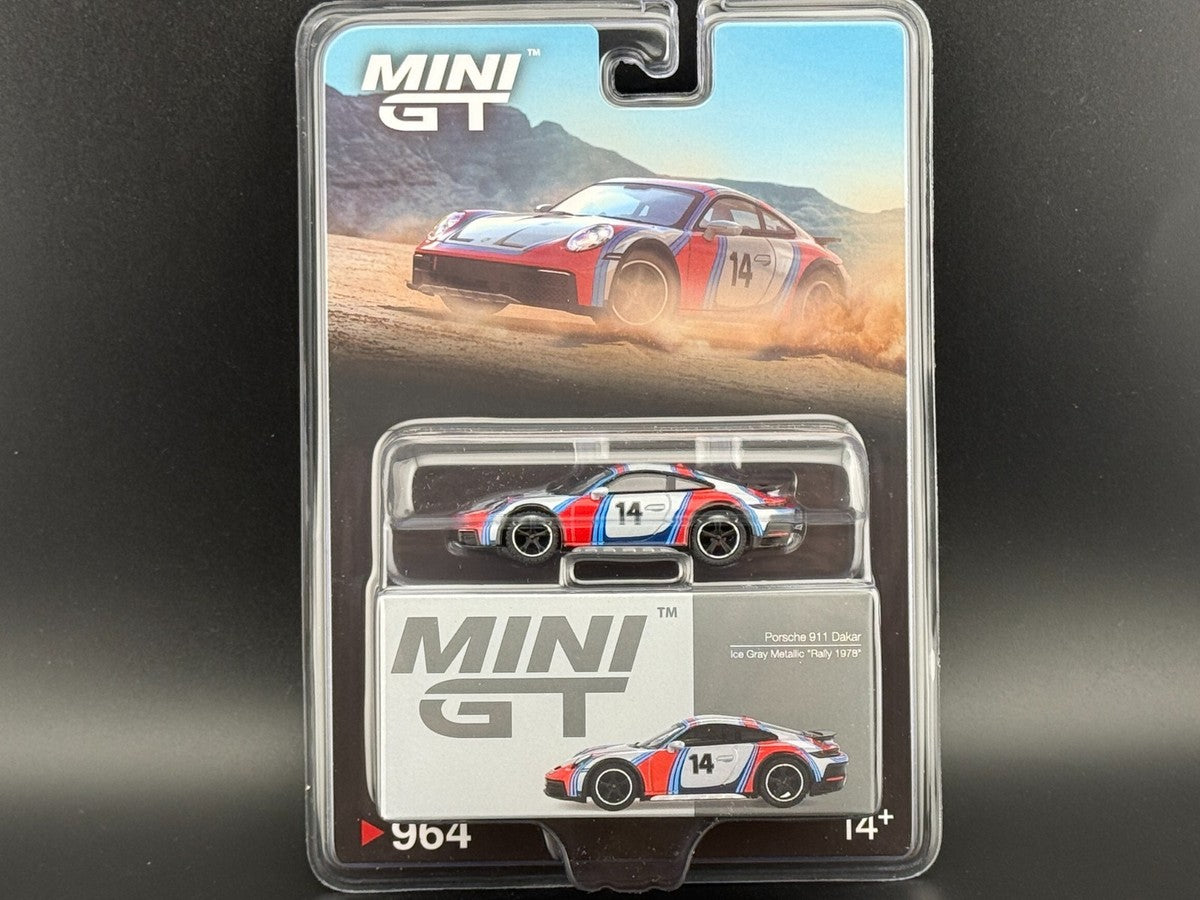 Mini GT Porsche 911 Dakar “Rally 1974” Ice Grey Metallic #964