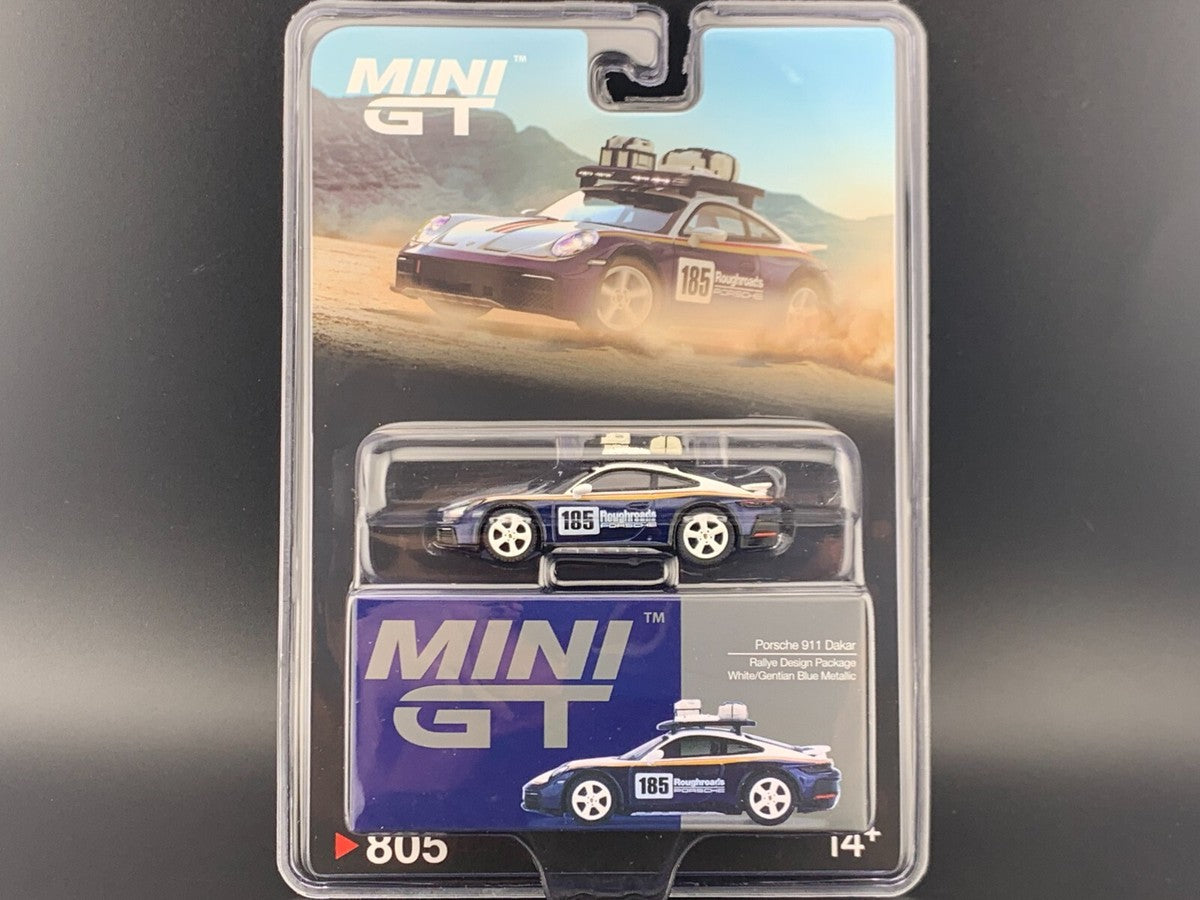 Mini GT Porsche 911 Dakar Rallye Design Package Gentian Blue #805