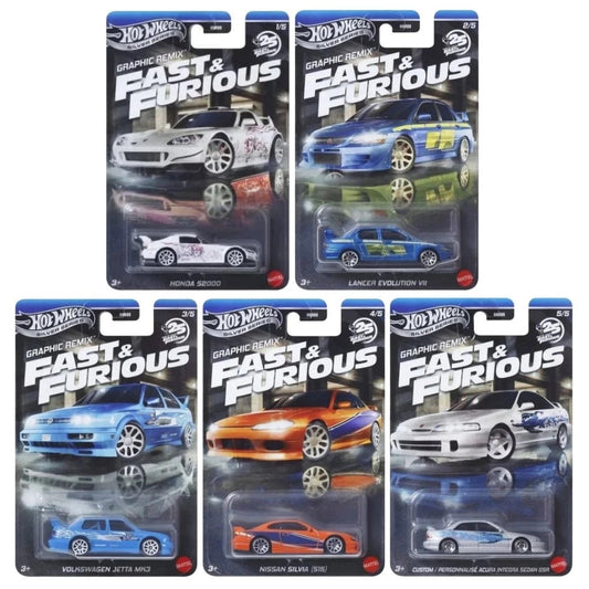 Hot Wheels Silver Series Fast & Furious 2025 Graphic Remix PACK