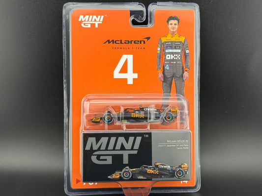 Mini GT McLaren MCL60 #4 Lando Norris 2023 F1 Japan GP 2nd Place #767