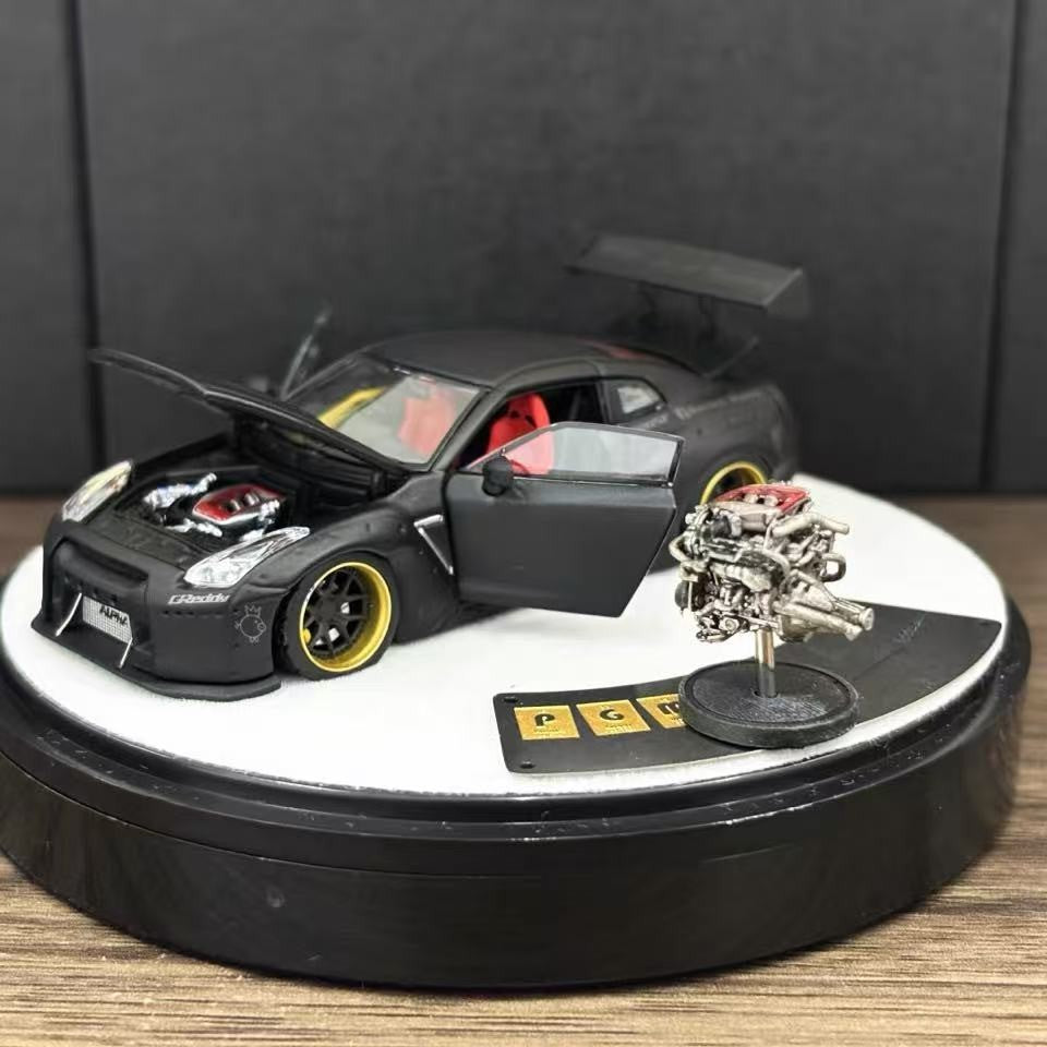 PGM 1:64 Nissan Skyline GT-R R35 Pandem Rocket Bunny Negro Mate
