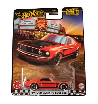 Hot Wheels Premium 69 Ford Mustang Boss 302 Orange